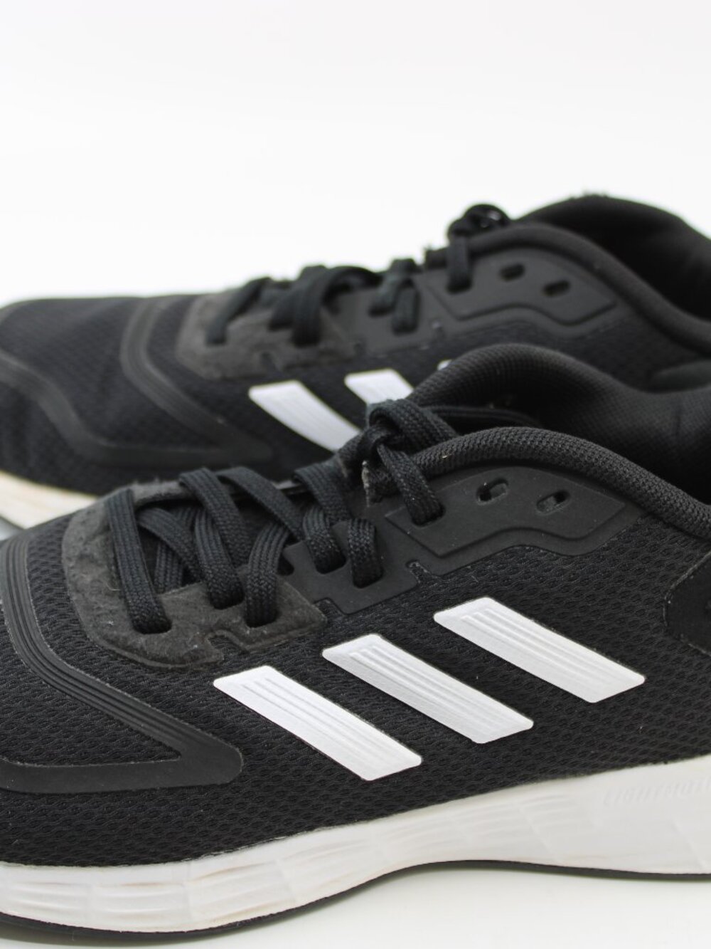 Adidas Kids Shoes SZ 2.5 Black White Lace Up Padded Low Top Sports Athletic